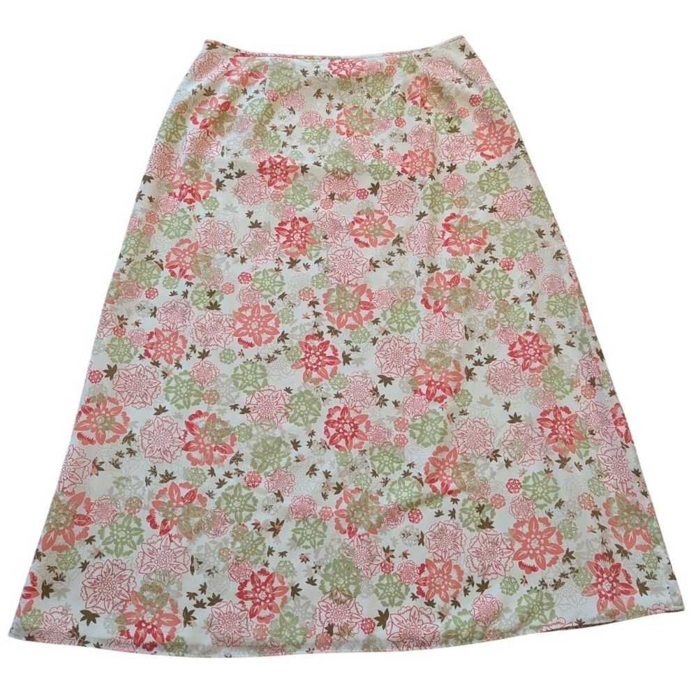 Pendleton Maxi Skirt Sz 16 Lined Side Zip‎ Floral Whimsical Cottage Garden Fairy